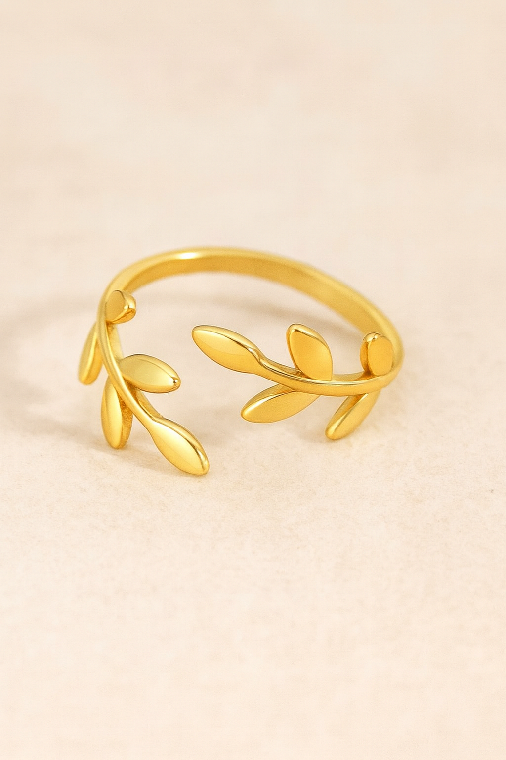 ๐ฟ Olive Branch Stainless Steel Ring โ Peace & Renewal