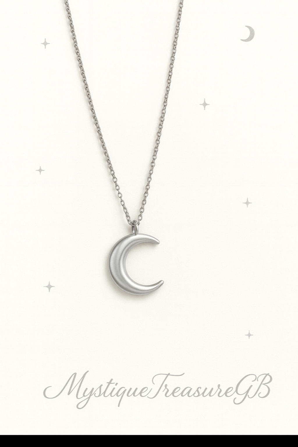 ๐ Crescent Moon Pendant Necklace โ Divine Lunar Energy