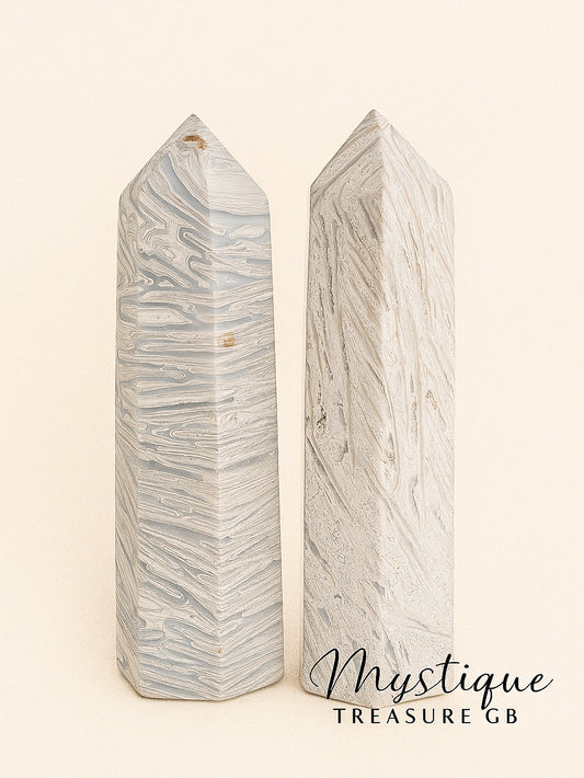 Stormy Duo 🖤 Lace Agate Towers